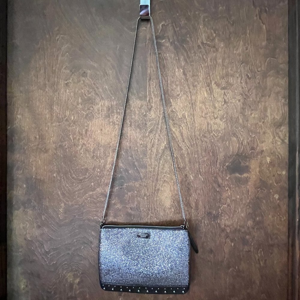 VICTORIA'S SECRET CROSSBODY GUNMETAL SILVER, DARK GRAY AND BLACK